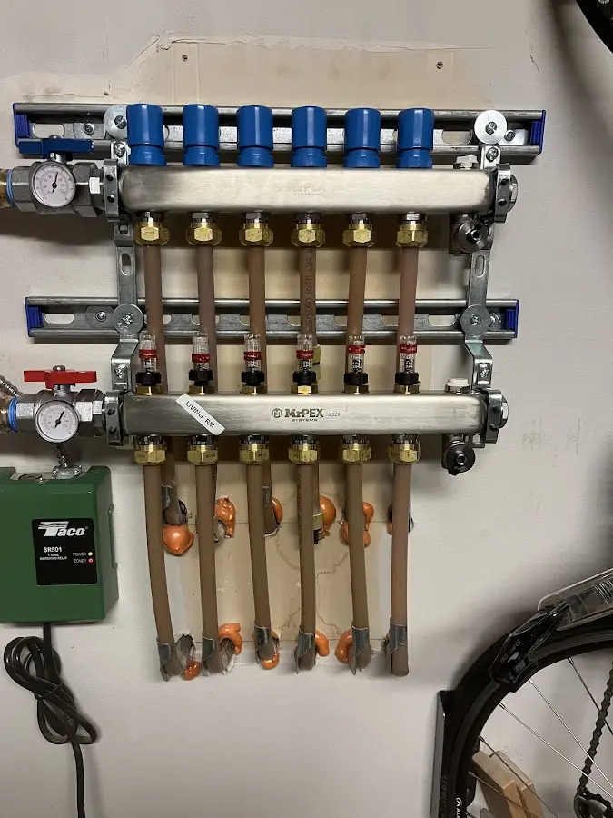 Plumber performing Gas Line Installation at a residential property in Newark